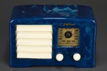 Marbleized Blue Emerson AX-235 ’Little Miracle’ Catalin Radio